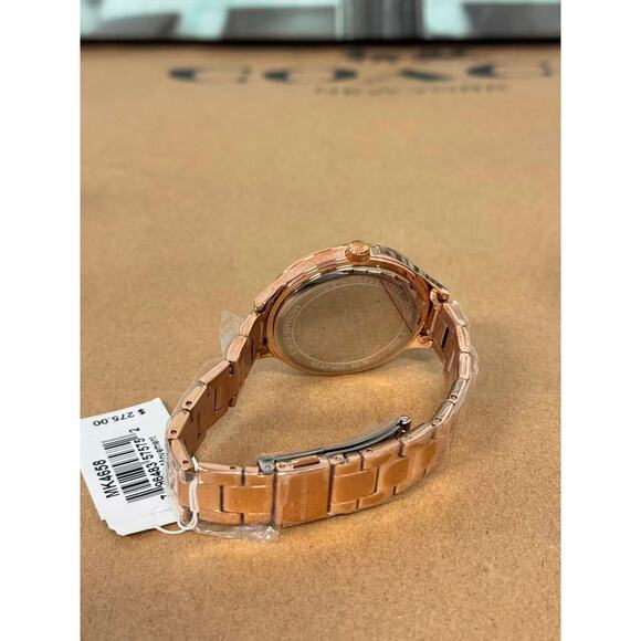 Michael Kors MK4658 Slim Runway Rose Gold Dial Ladies Watch - Picture 4 of 5